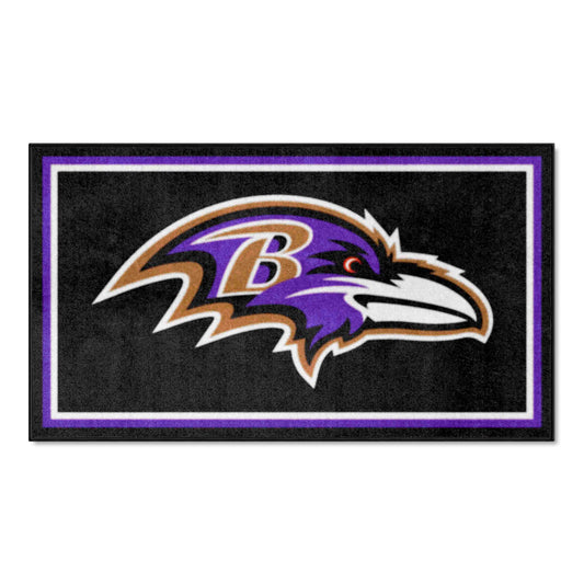 Baltimore Ravens 3ft. x 5ft. Plush Area Rug - Baltimore Ravens