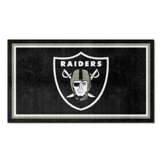 Las Vegas Raiders 3ft. x 5ft. Plush Area Rug