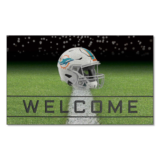 Miami Dolphins Rubber Door Mat - 18in. x 30in.