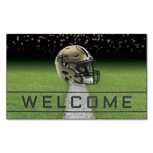 New Orleans Saints Rubber Door Mat - 18in. x 30in. - New Orleans Saints