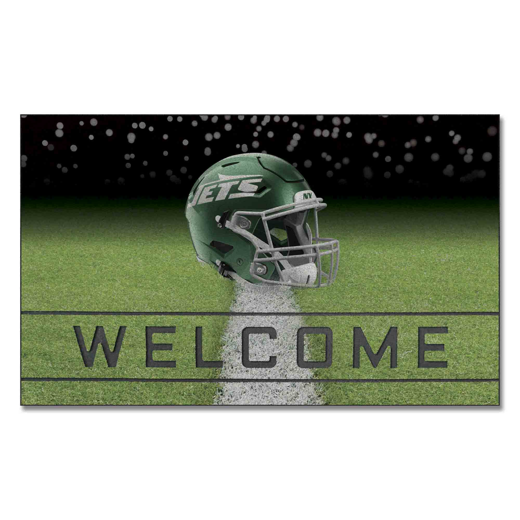 New York Jets Rubber Door Mat - 18in. x 30in.