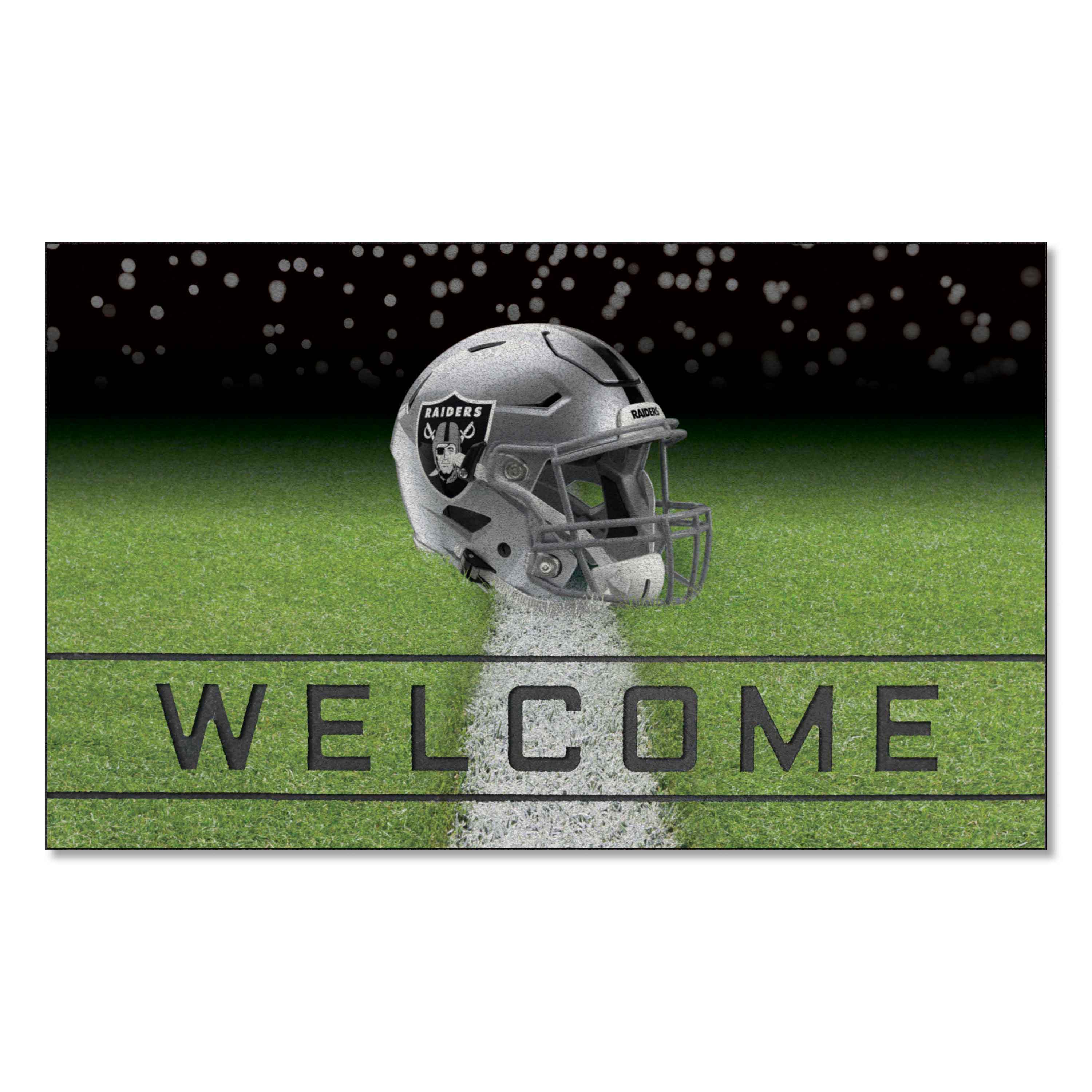 Las Vegas Raiders Rubber Door Mat - 18in. x 30in.