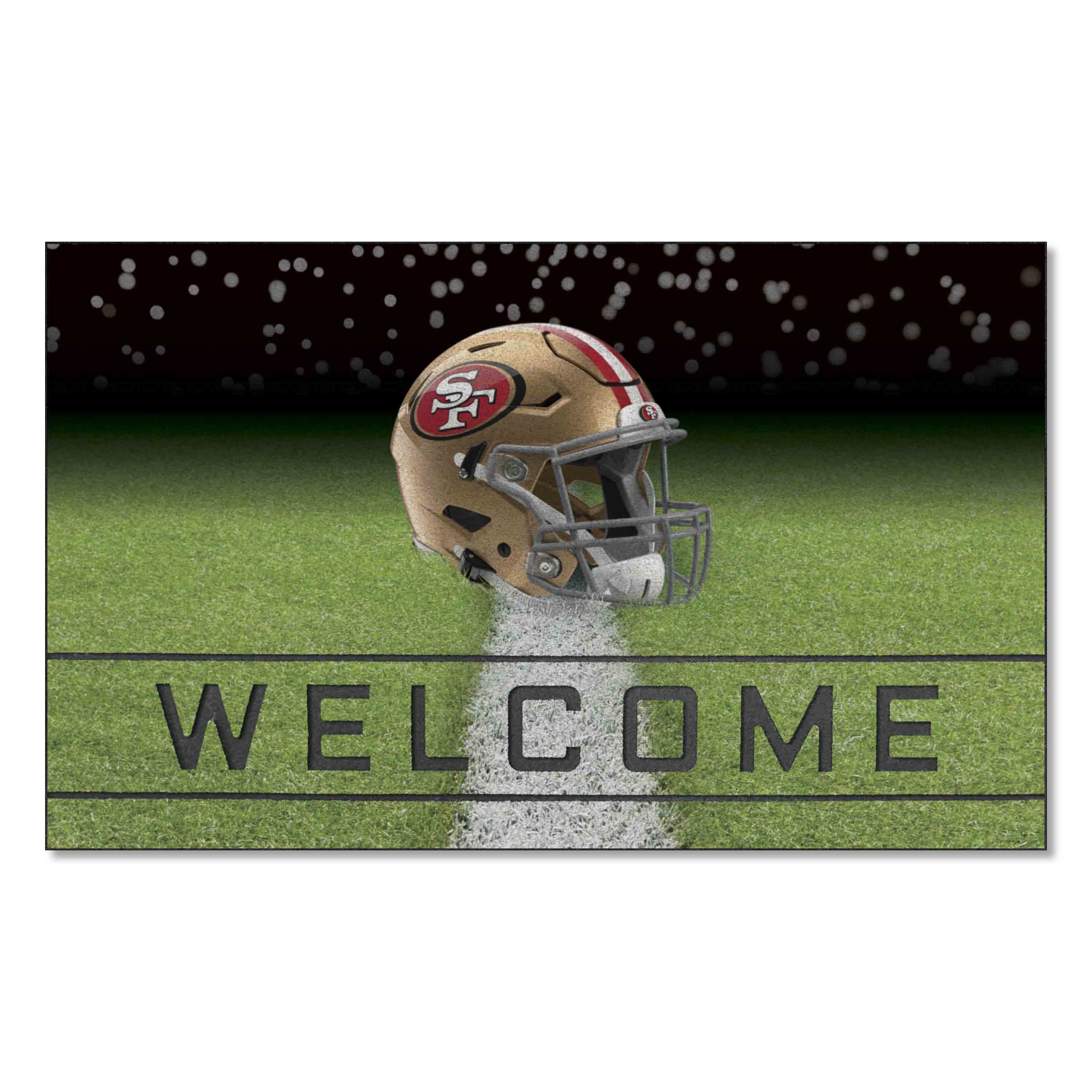 San Francisco 49ers Rubber Door Mat - 18in. x 30in.