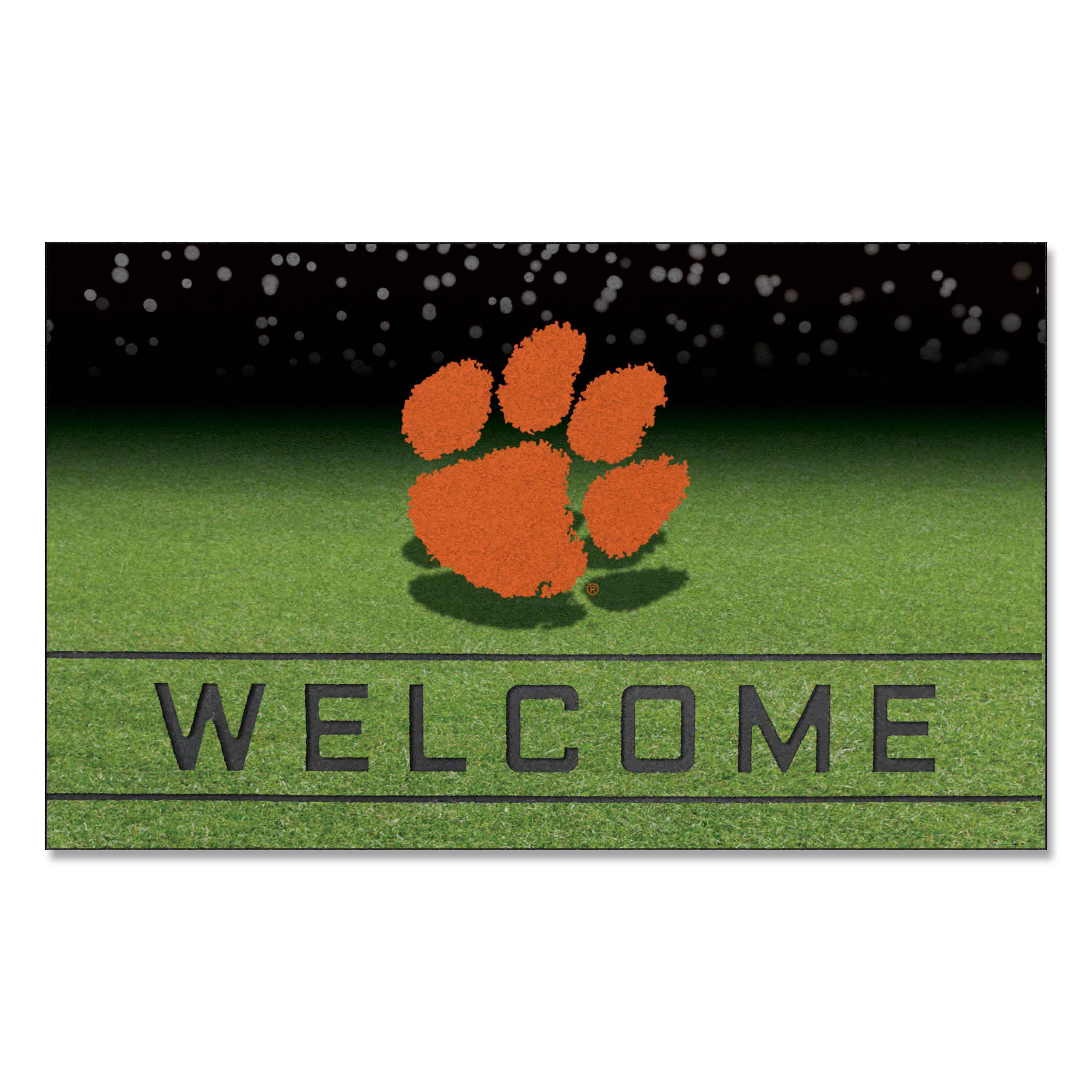 Clemson Tigers Rubber Door Mat - 18in. x 30in.