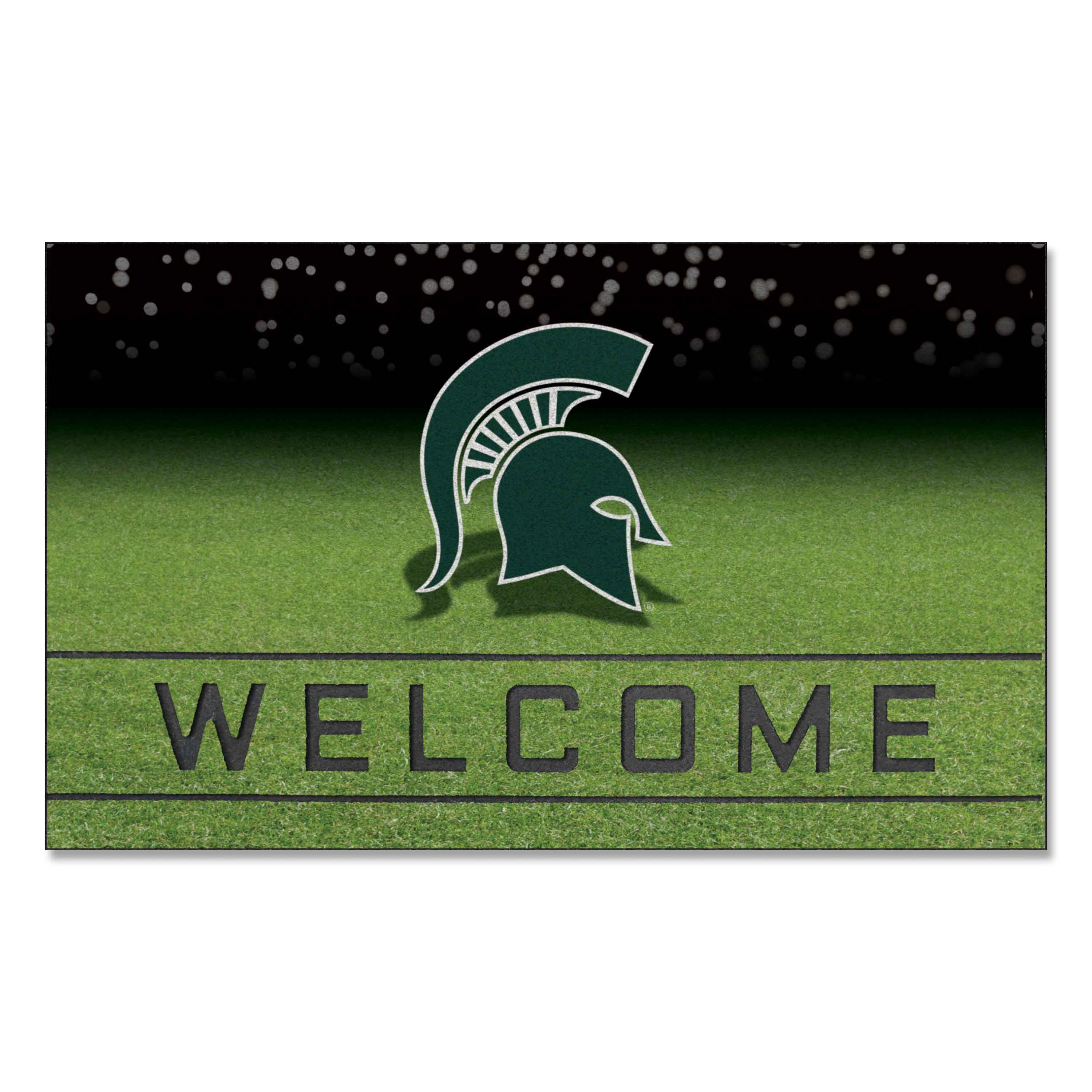 Michigan State Spartans Rubber Door Mat - 18in. x 30in.