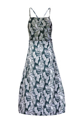 Slit Crisscross Printed Sleeveless Cami Dress Trendsi