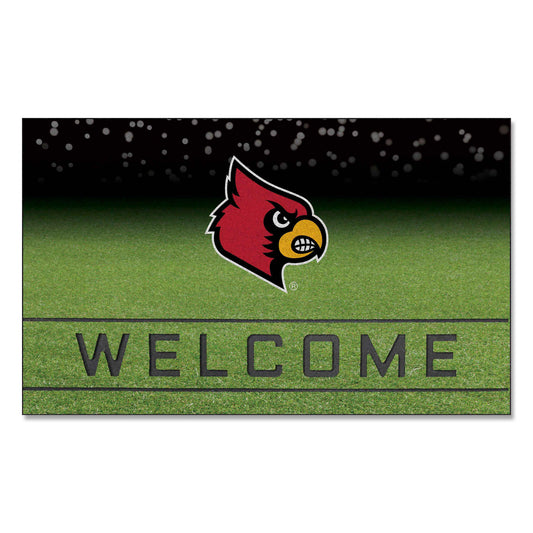 Louisville Cardinals Rubber Door Mat - 18in. x 30in.