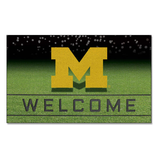 Michigan Wolverines Rubber Door Mat - 18in. x 30in.