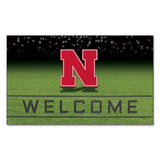 Nebraska Cornhuskers Rubber Door Mat - 18in. x 30in.