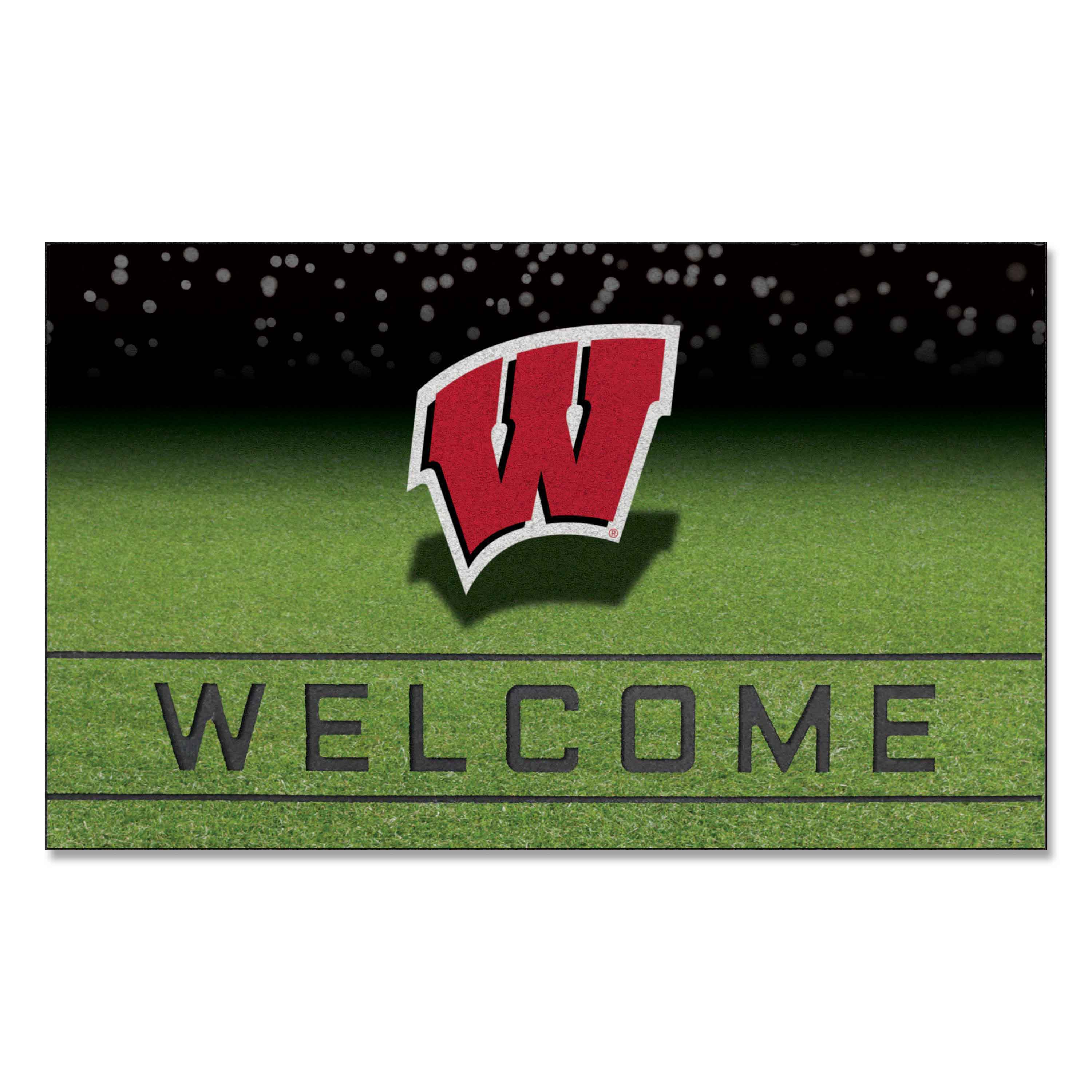 Wisconsin Badgers Rubber Door Mat - 18in. x 30in.