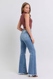 Judy Blue Full Size Raw Hem High Rise Bootcut Jeans - Trendsi