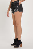 RISEN Full Size Mid Rise Raw Hem Denim Shorts - Trendsi