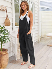 V-Neck Spaghetti Strap Jumpsuit Trendsi