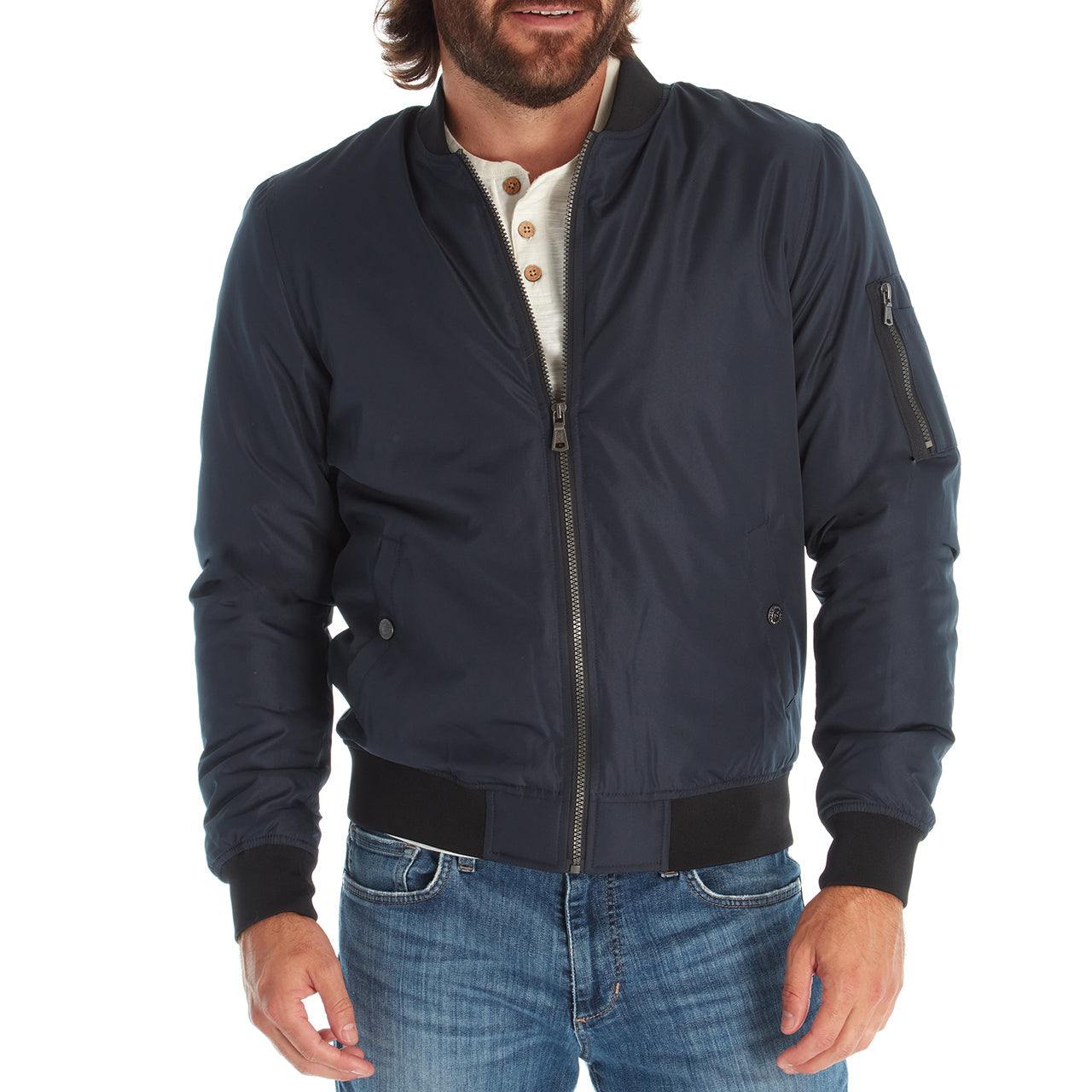 Lewis Sherpa Lined Bomber Jacket - Flyclothing LLC