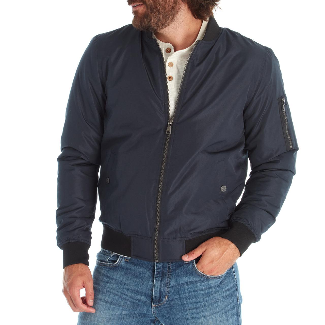 Lewis Sherpa Lined Bomber Jacket - Flyclothing LLC