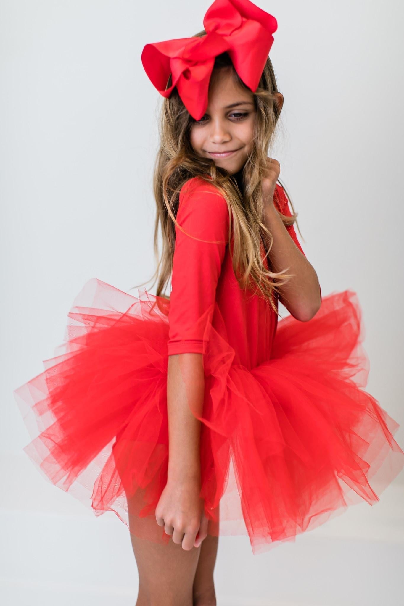 Red 3/4 Tutu Leotard - Mila & Rose ®