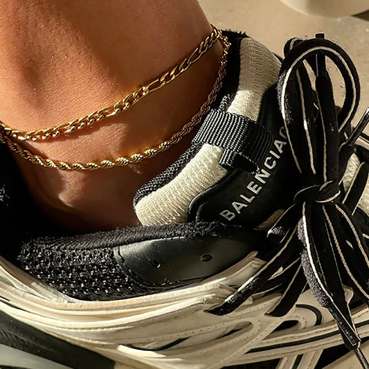 Stainless Steel Twist Chain Ankle Bracelet Trendsi