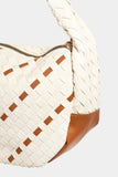 Fame Tassel Detail Weave Semi Circle Bag - Flyclothing LLC