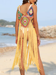 Fringe Spaghetti Strap Cover-Up Trendsi