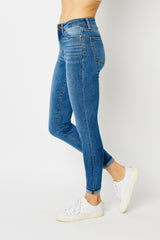 Judy Blue Full Size Cuffed Hem Skinny Jeans - Flyclothing LLC