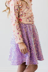 SALE Purple Sequin Twirl Skirt