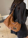 PU Leather Adjustable Strap Shoulder Bag