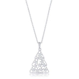 .2 ct CZ Rhodium Christmas Tree Pave Holiday Pendant - JGI