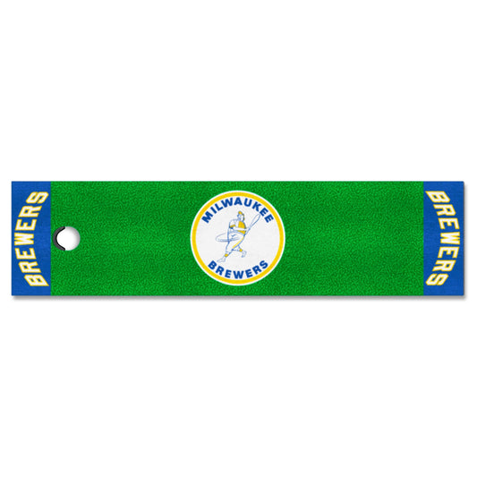 Milwaukee Brewers Putting Green Mat - 1.5ft. x 6ft.1970 - Milwaukee Brewers