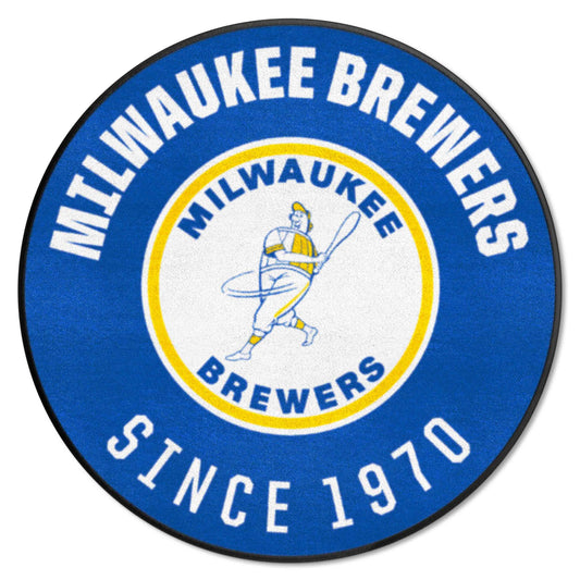 Milwaukee Brewers Roundel Rug - 27in. Diameter1970