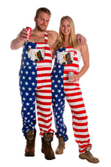 The Screamin Eagles | Women's Unisex American Flag Overalls