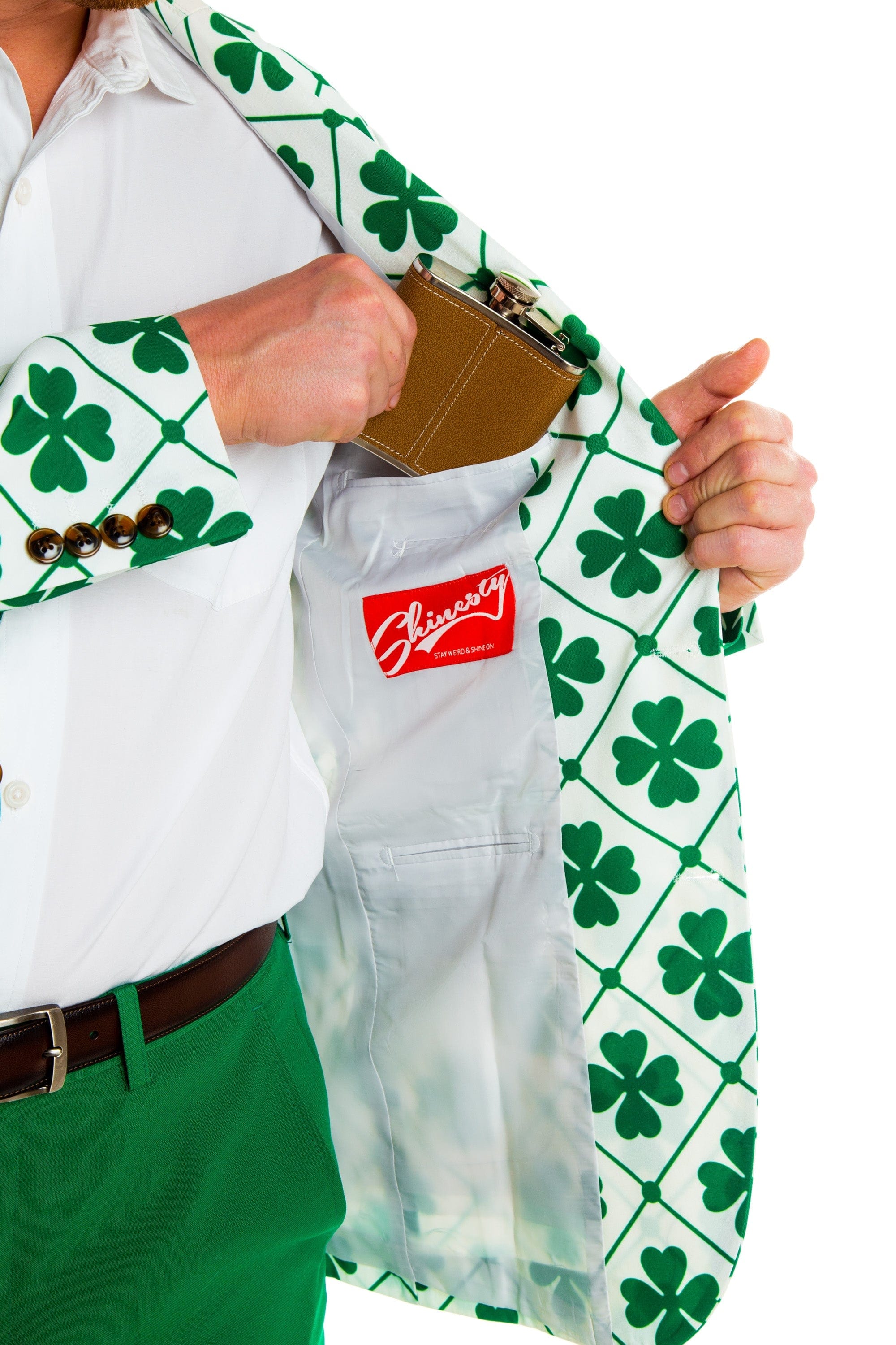 The Big Mistake | Men's Four Leaf St. Patrick's Day Suit - Shinesty