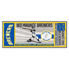 Milwaukee Brewers Ticket Runner Rug - 30in. x 72in.