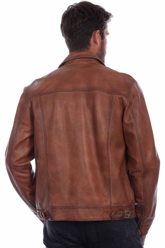 Scully 100% Cognac Soft Lamb Leather Men's Jacket 2021