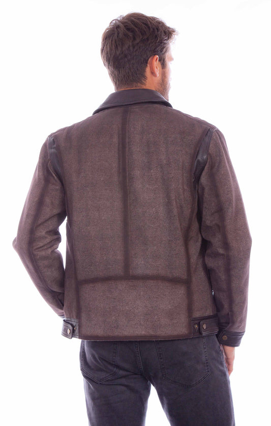 leatherwear mens brown 100% leather men's jacket