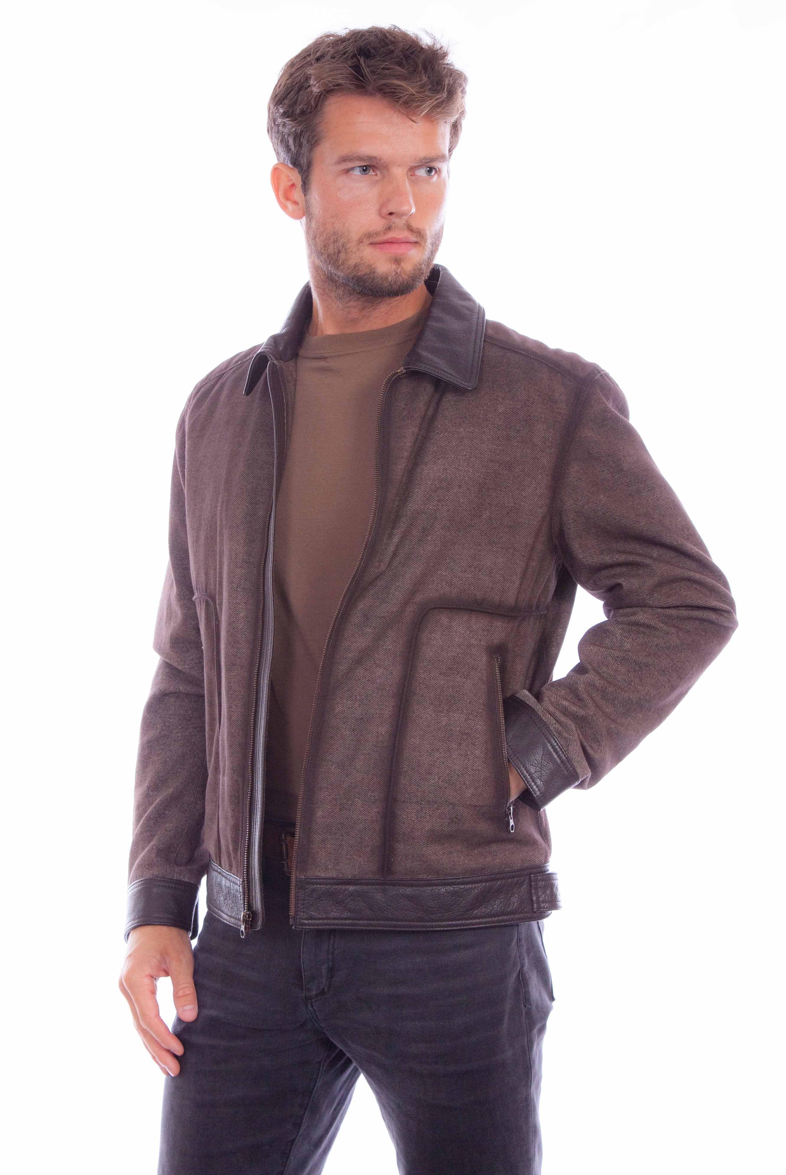 leatherwear mens brown 100% leather men's jacket