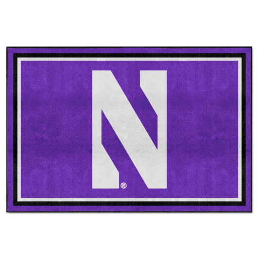 Northwestern Wildcats 5ft. x 8 ft. Plush Area Rug - Northwestern