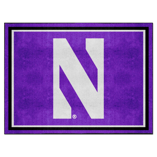 Northwestern Wildcats 8ft. x 10 ft. Plush Area Rug - Northwestern