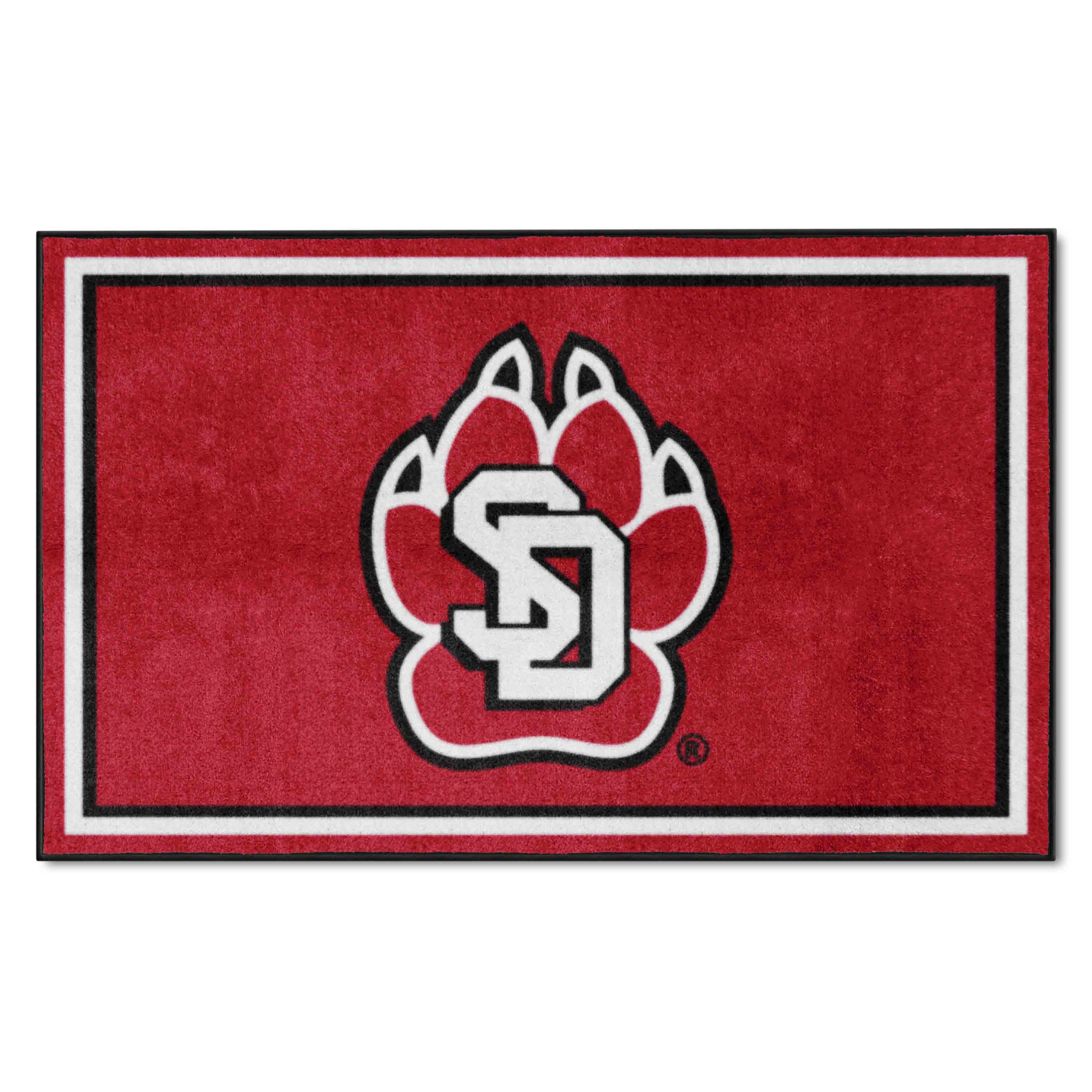 South Dakota Coyotes 4ft. x 6ft. Plush Area Rug