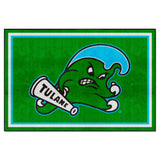 Tulane Green Wave 5ft. x 8 ft. Plush Area Rug