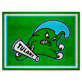 Tulane Green Wave 8ft. x 10 ft. Plush Area Rug