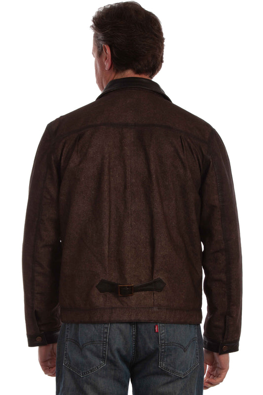 leatherwear mens brown 100% leather men's jacket