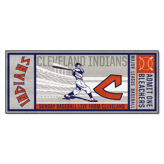 Cleveland Indians Ticket Runner Rug - 30in. x 72in. - Cleveland Indians