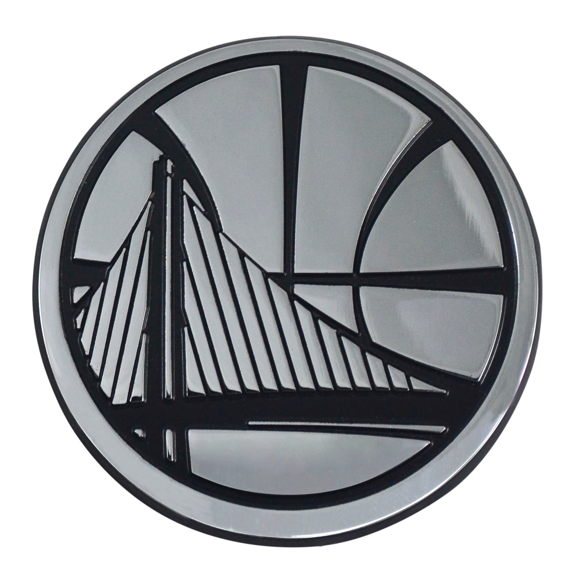 Golden State Warriors 3D Chrome Metal Emblem