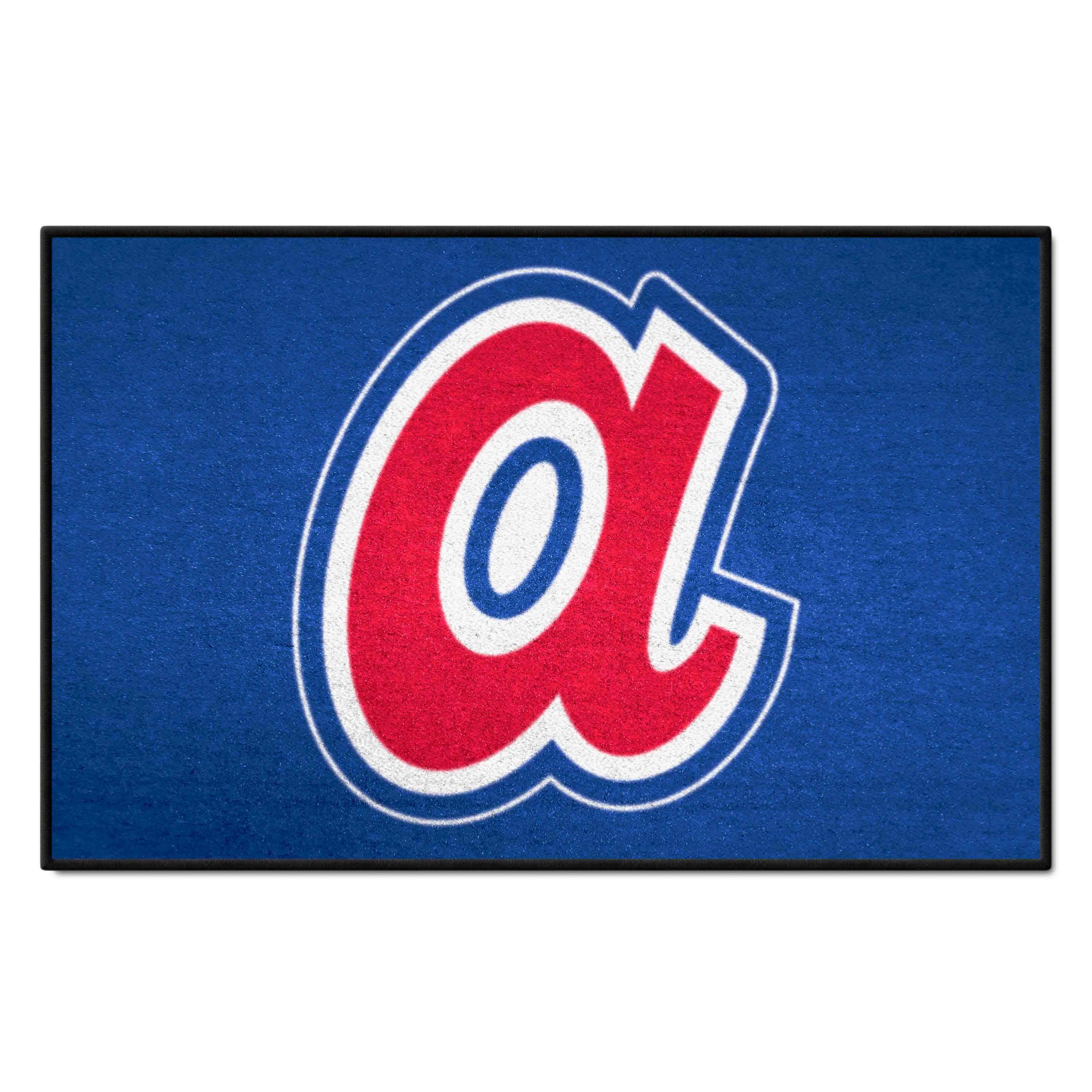 Atlanta Braves Starter Mat Accent Rug - 19in. x 30in. 1974 Retro Logo - Atlanta Braves