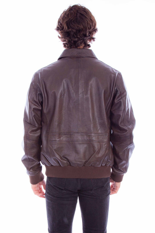 leatherwear mens brown 100% leather men's jacket