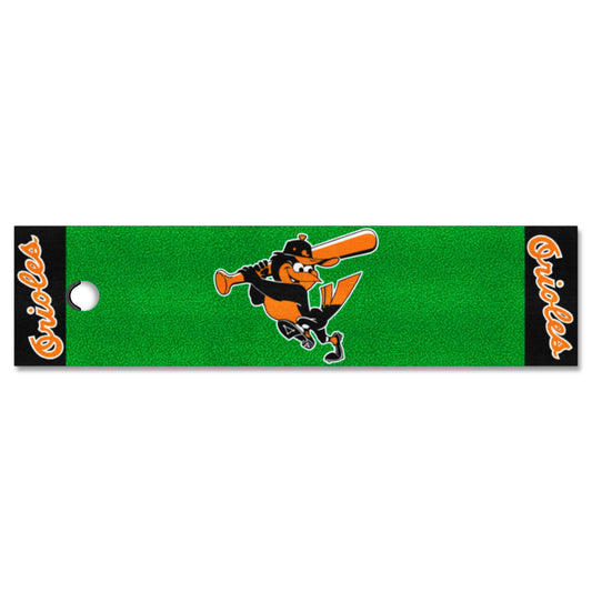 Baltimore Orioles Putting Green Mat - 1.5ft. x 6ft. 1975 Retro Logo - Baltimore Orioles