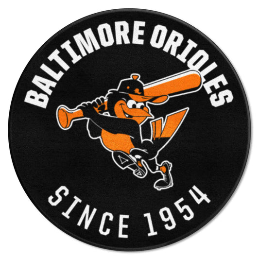 Baltimore Orioles Roundel Rug - 27in. Diameter 1975 Retro Logo - Baltimore Orioles