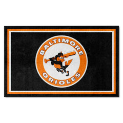 Baltimore Orioles 4ft. x 6ft. Plush Area Rug 1975 Retro Logo - Baltimore Orioles