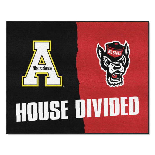 House Divided - NC State / Appalachian State House Divided House Divided Rug - 34 in. x 42.5 in. - House Divided - NC State / Appalachian State