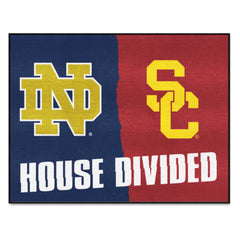 House Divided - Notre Dame / Southern Cal House Divided House Divided Rug - 34 in. x 42.5 in. - House Divided - Notre Dame / Southern Cal